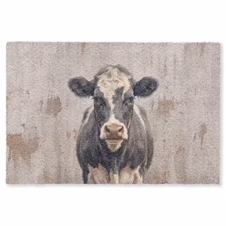 Koe - Portret - Dieren - Modern Vloerkleed Rechthoek klein -3d