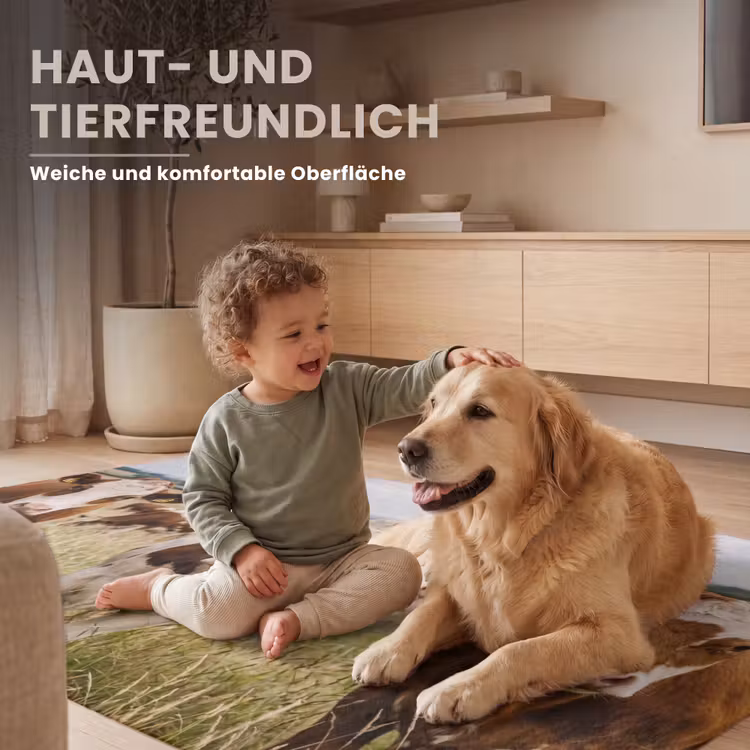 Koeien - Portret - Weide - Boerderij - Nieuwsgierig Vloerkleed Rechthoek klein -uniquesellingpoint_zacht_DE