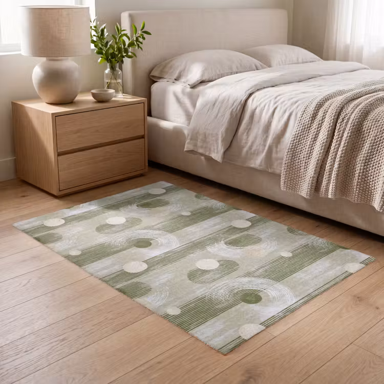 Artistiek - Modern - Groen Vloerkleed Rechthoek klein 1091 -atmosphere_sfeer3_global