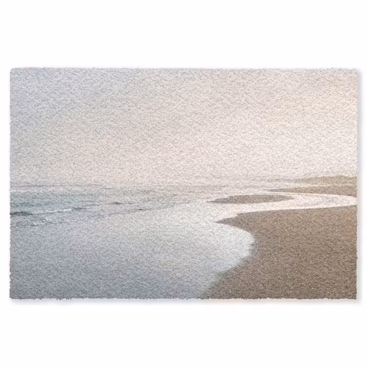 Kustlijn - Strand - Oceaan Vloerkleed Rechthoek klein -3d