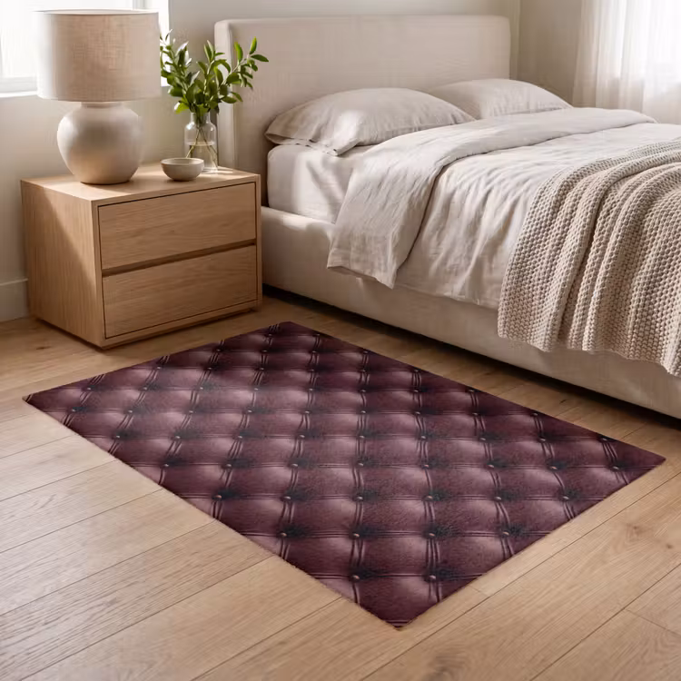 Leer - Patroon - Bordeaux Vloerkleed Rechthoek klein 1091 -atmosphere_sfeer3_global