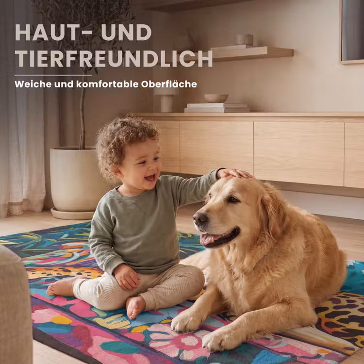 Luipaard - Kleurrijk - Tropisch Vloerkleed Rechthoek klein -uniquesellingpoint_zacht_DE