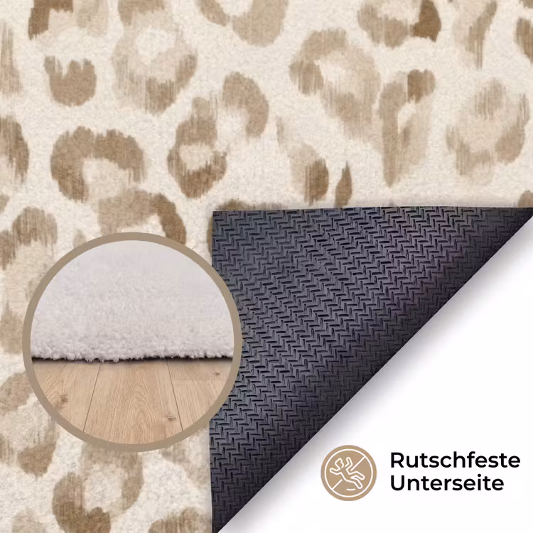 Luipaard - Klassiek - Beige Vloerkleed Rechthoek klein 1091 -uniquesellingpoint_antislip_DE_DE