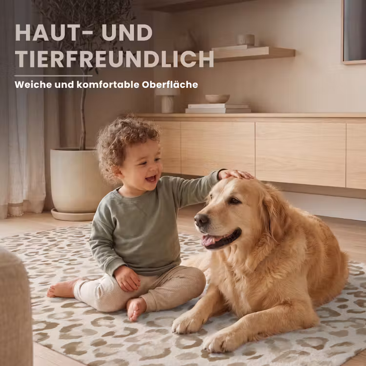 Luipaard - Klassiek - Beige Vloerkleed Rechthoek klein 1091 -uniquesellingpoint_USP_zachtDE_DE