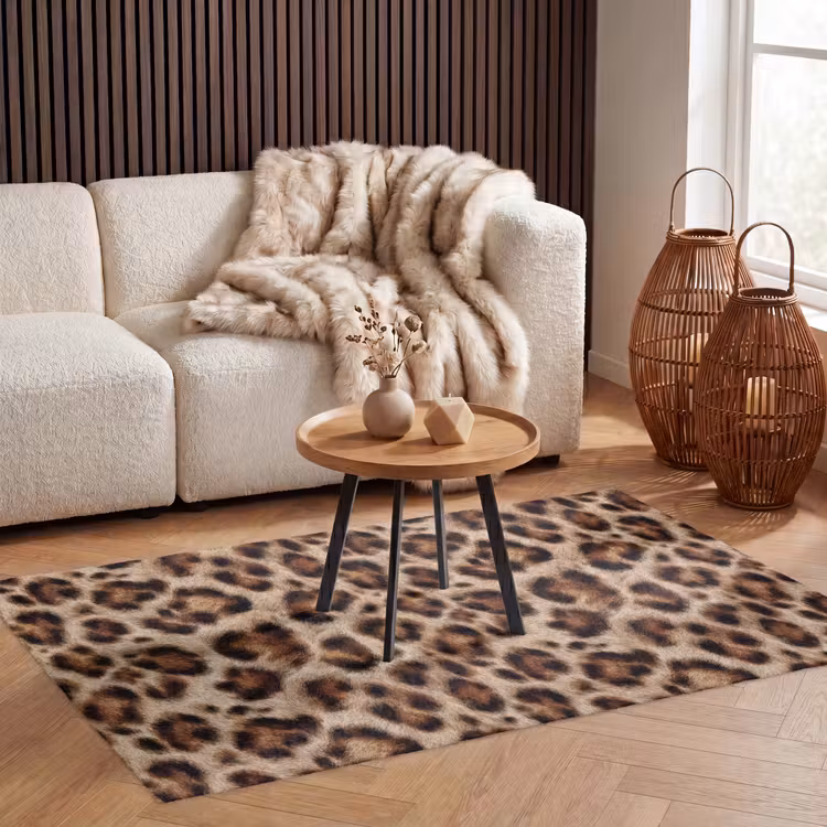 Luipaard - Bruin - Vacht Vloerkleed Rechthoek klein 1091 -atmosphere_sfeer2_global
