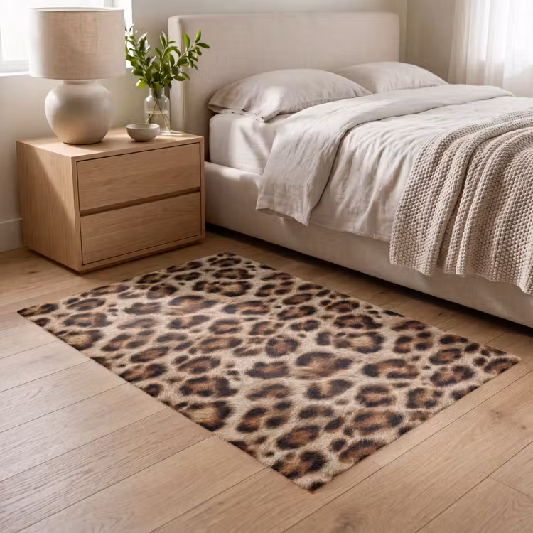 Luipaard - Bruin - Vacht Vloerkleed Rechthoek klein 1091 -atmosphere_sfeer3_global