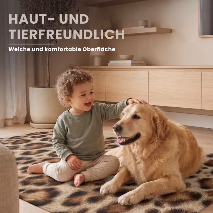 Luipaard - Bruin - Vacht Vloerkleed Rechthoek klein 1091 -uniquesellingpoint_zacht_DE