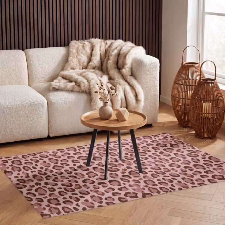 Luipaard - Patroon - Roze Vloerkleed Rechthoek klein 1091 -atmosphere_sfeer2_global
