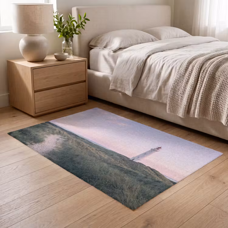 Vuurtoren - Duinlandschap - Zee Vloerkleed Rechthoek klein -atmosphere_sfeer3_global