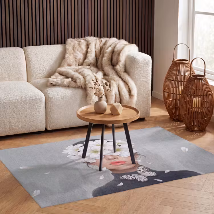 Lelies - Portret - Wit Vloerkleed Rechthoek klein -atmosphere_sfeer2_global
