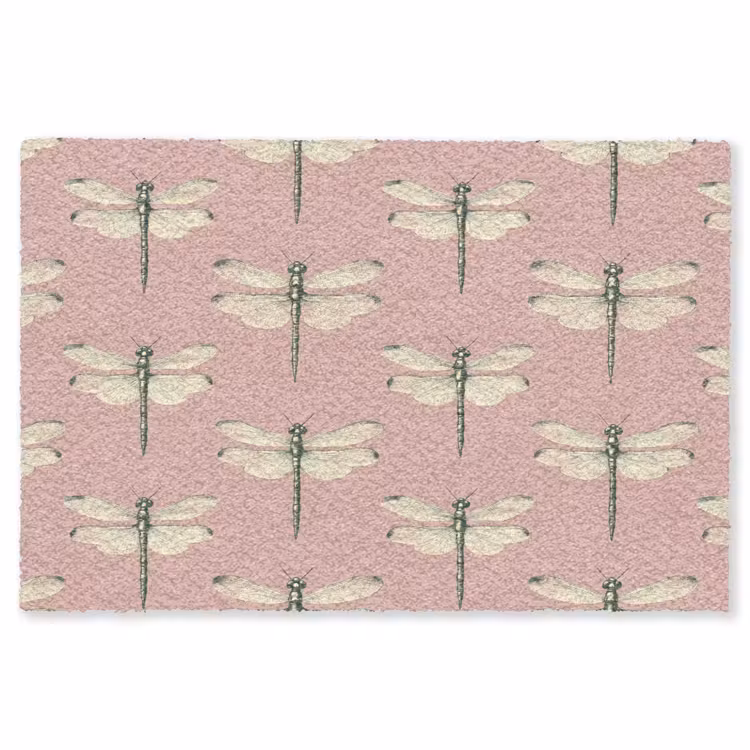 Lillibellen - Patroon - Roze Vloerkleed Rechthoek klein 1091 -3d