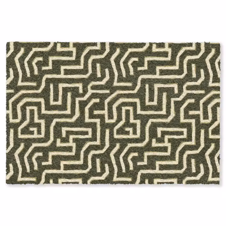 Lijnen - Abstract - Groen Vloerkleed Rechthoek klein 1091 -3d
