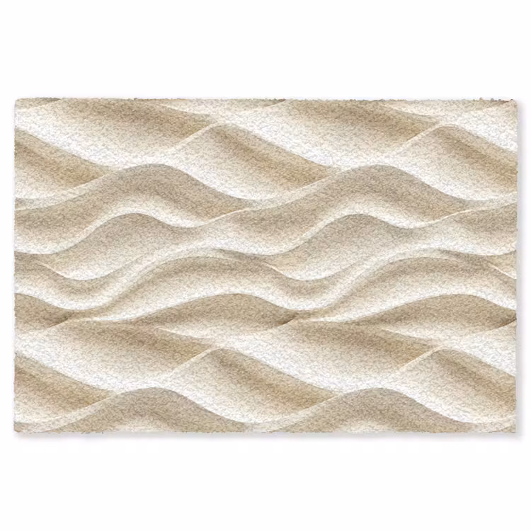 Lijnen - Golvend - Crème Vloerkleed Rechthoek klein 1091 -3d