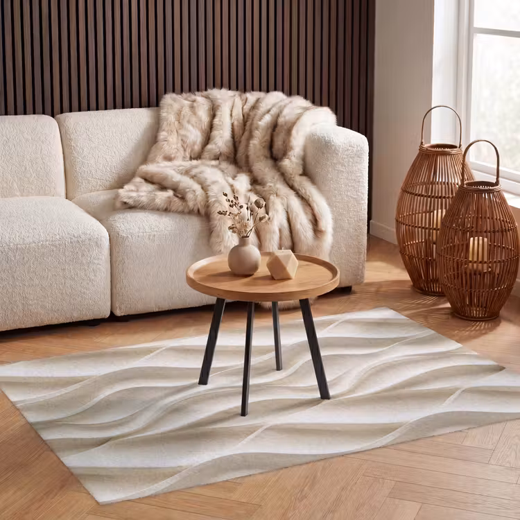 Lijnen - Golvend - Crème Vloerkleed Rechthoek klein 1091 -atmosphere_sfeer2_global