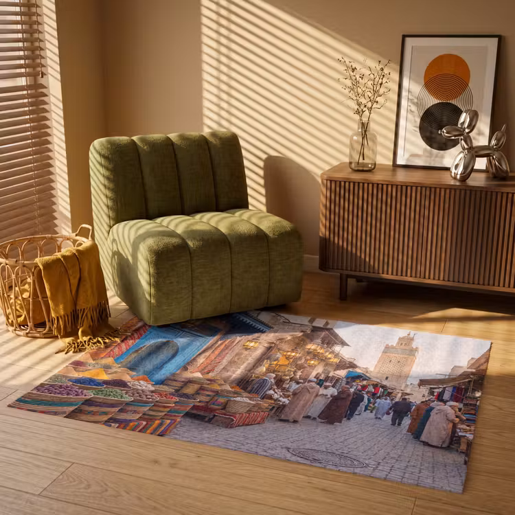 Teppich - Markt – Orientalisch – Farbenfroh - Markt - Oosters - Kleurrijk Vloerkleed Rechthoek klein