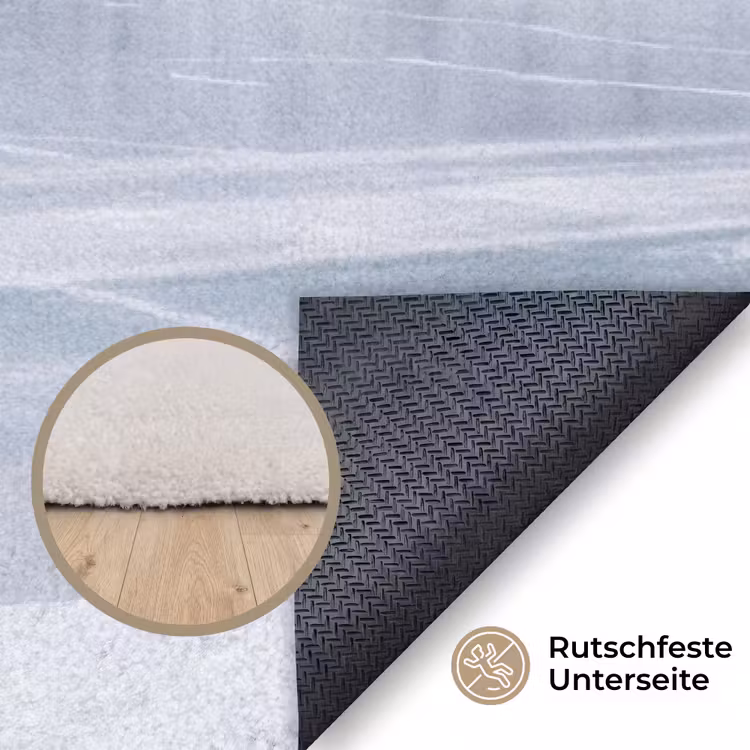 Meer - Dennen - IJs - Winter - Rustgevend Vloerkleed Rechthoek klein -uniquesellingpoint_antislip_DE_DE