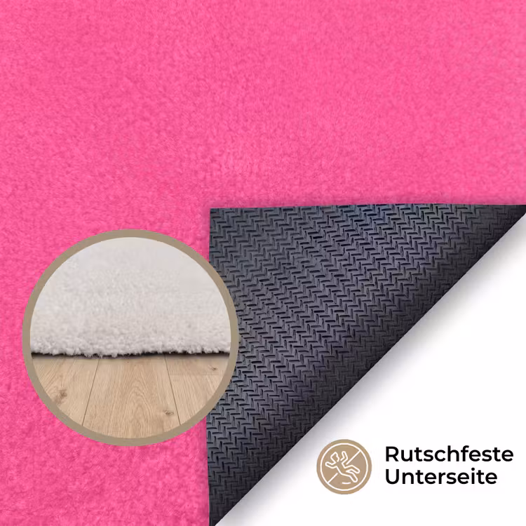 Minimalistisch - Oog - Roze Vloerkleed Rechthoek klein -uniquesellingpoint_antislip_DE_DE