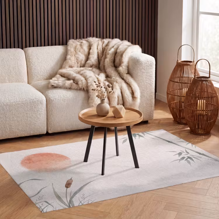 Minimalistisch - Bamboe - Groen Vloerkleed Rechthoek klein -atmosphere_sfeer2_global