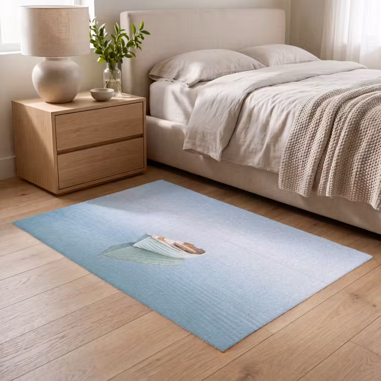Minimalistisch - Boot - Zee Vloerkleed Rechthoek klein -atmosphere_sfeer3_global