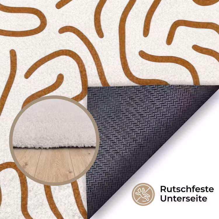 Minimalistisch - Patroon - Terracotta Vloerkleed Rechthoek klein 1091 -uniquesellingpoint_antislip_DE_DE