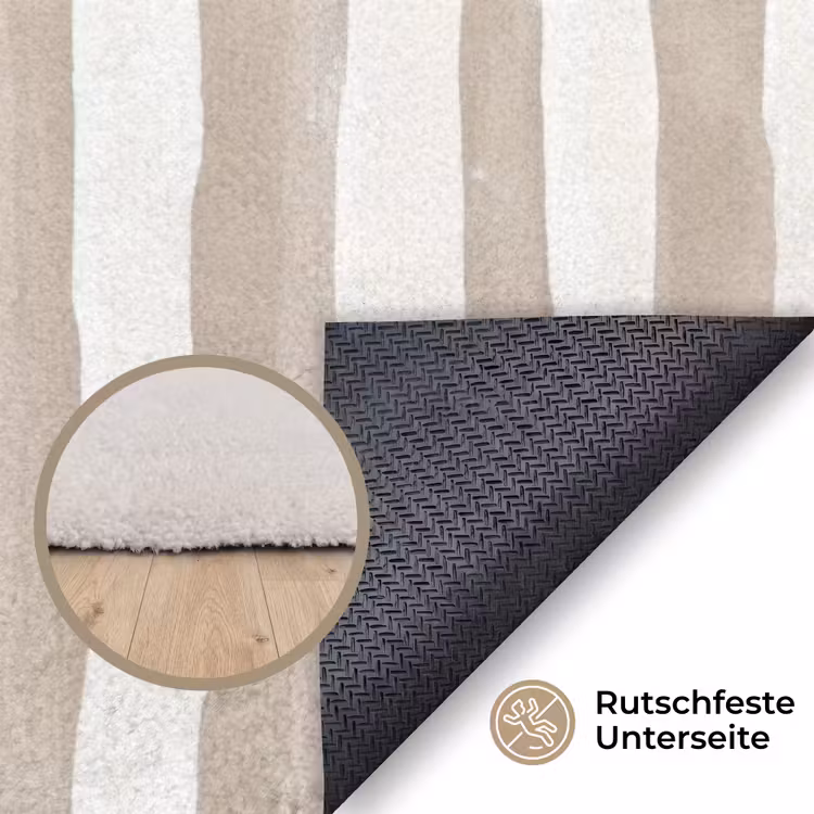 Minimalistisch - Strepen - Beige Vloerkleed Rechthoek klein 1091 -uniquesellingpoint_antislip_DE_DE