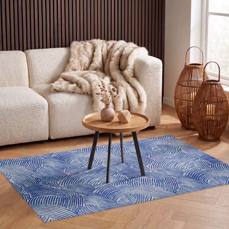 Modern - Abstract - Blauw Vloerkleed Rechthoek klein 1091 -atmosphere_sfeer2_global