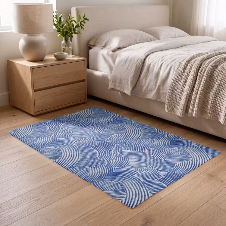 Modern - Abstract - Blauw Vloerkleed Rechthoek klein 1091 -atmosphere_sfeer3_global