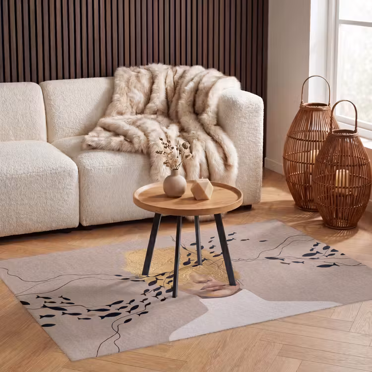 Modern - Vrouw - Goud Vloerkleed Rechthoek klein -atmosphere_sfeer2_global