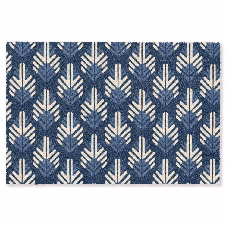 Modern - Patroon - Blauw Vloerkleed Rechthoek klein 1091 -3d
