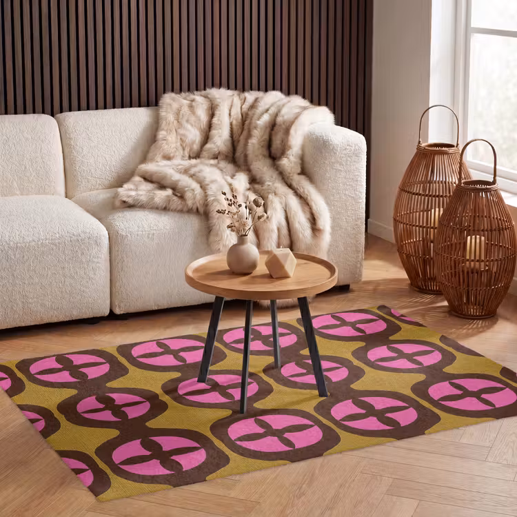 Modern - Patroon - Roze Vloerkleed Rechthoek klein 1091 -atmosphere_sfeer2_global