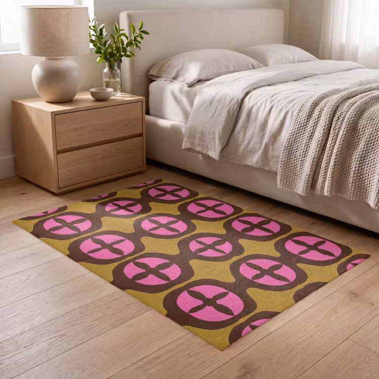 Modern - Patroon - Roze Vloerkleed Rechthoek klein 1091 -atmosphere_sfeer3_global