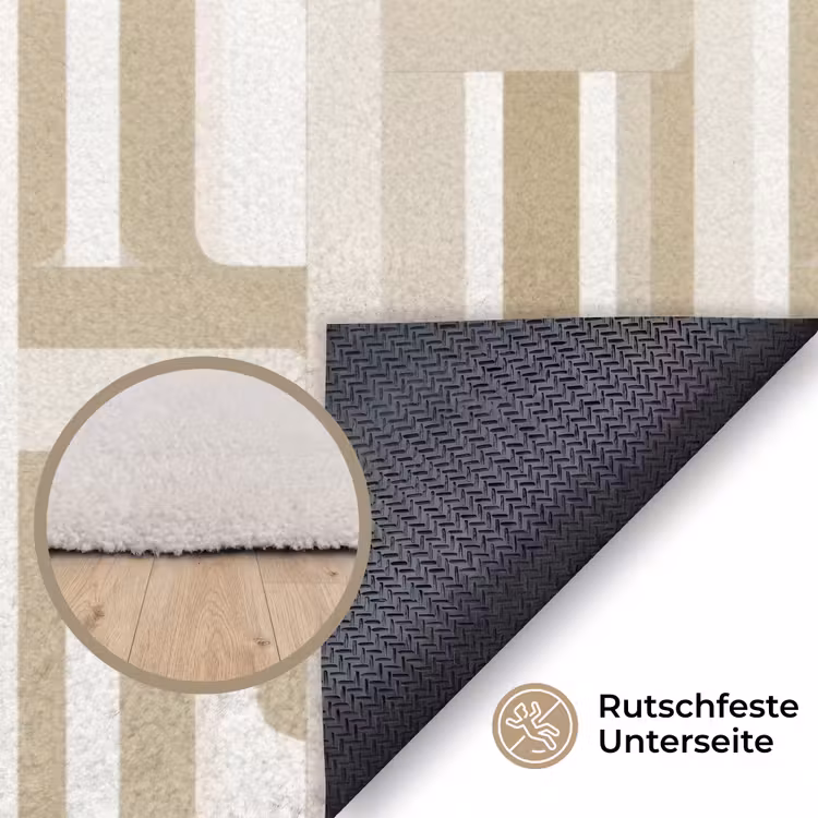 Modern - Geometrisch - Beige Vloerkleed Rechthoek klein 1091 -uniquesellingpoint_antislip_DE_DE