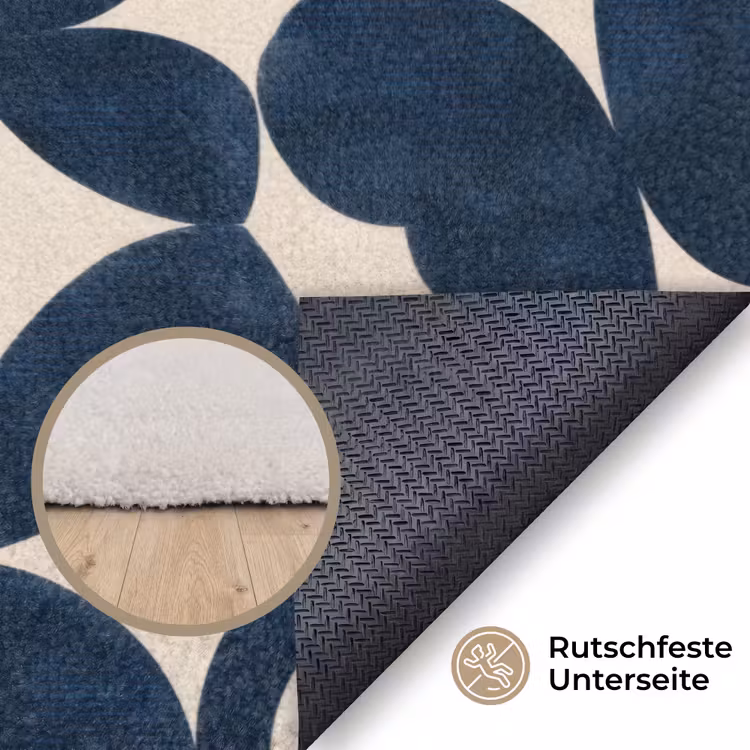 Modern - Geometrisch - Blauw Vloerkleed Rechthoek klein 1091 -uniquesellingpoint_antislip_DE_DE