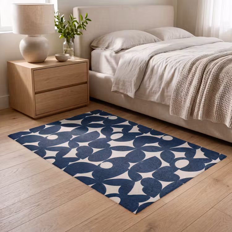 Modern - Geometrisch - Blauw Vloerkleed Rechthoek klein 1091 -atmosphere_sfeer3_global