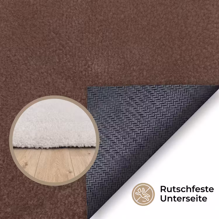 Papaverbol - Droogbloem - Bruin - Minimalistisch Vloerkleed Rechthoek klein -uniquesellingpoint_antislip_DE_DE