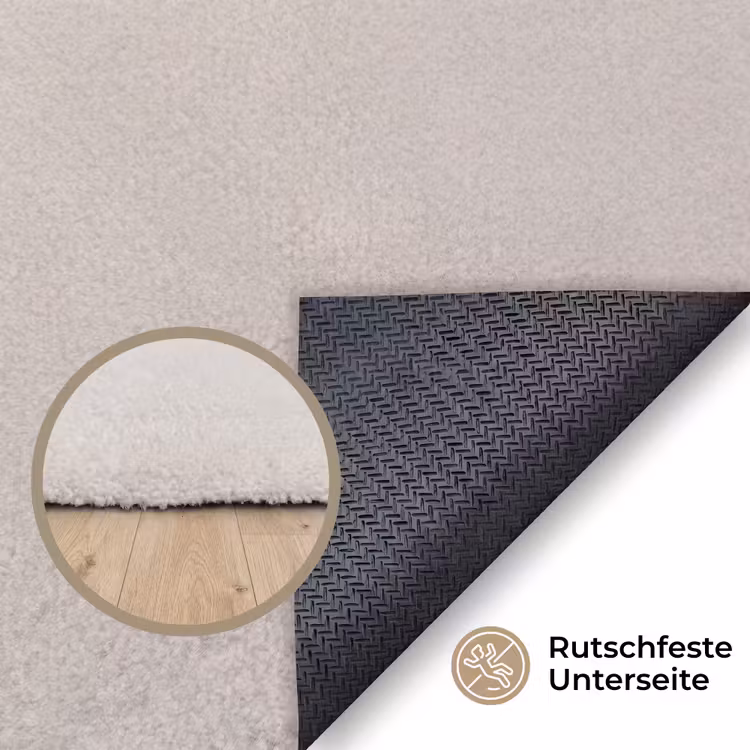 Papaverbollen - Droogbloemen - Minimalistisch - Beige - Rustig Vloerkleed Rechthoek klein -uniquesellingpoint_antislip_DE_DE