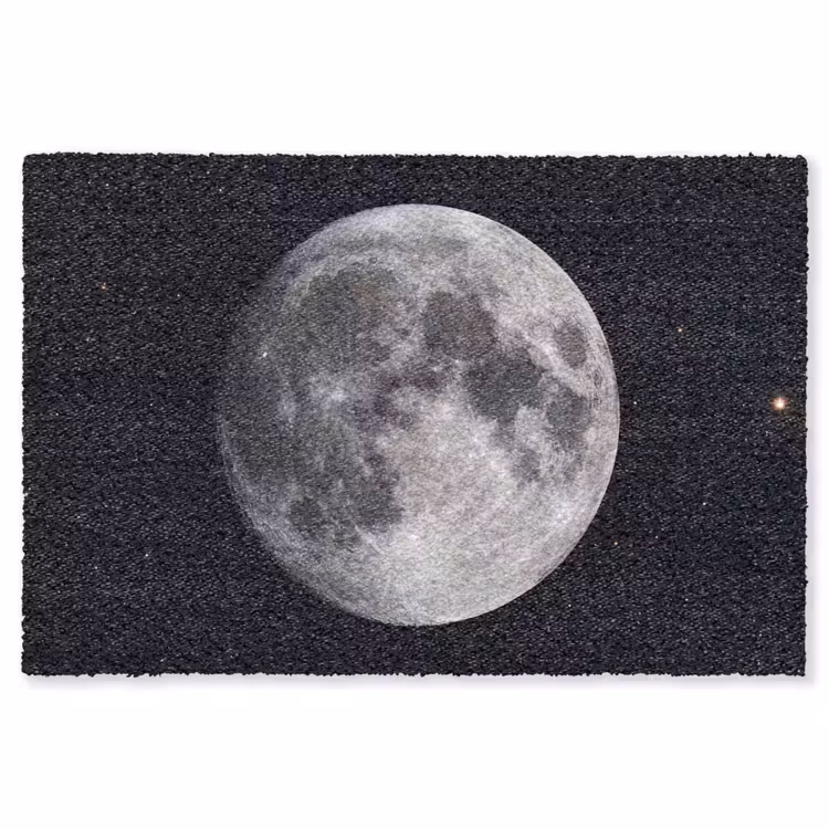 Teppich - Mond – Sterne – Weltraum - Maan - Sterren - Ruimte Vloerkleed Rechthoek klein