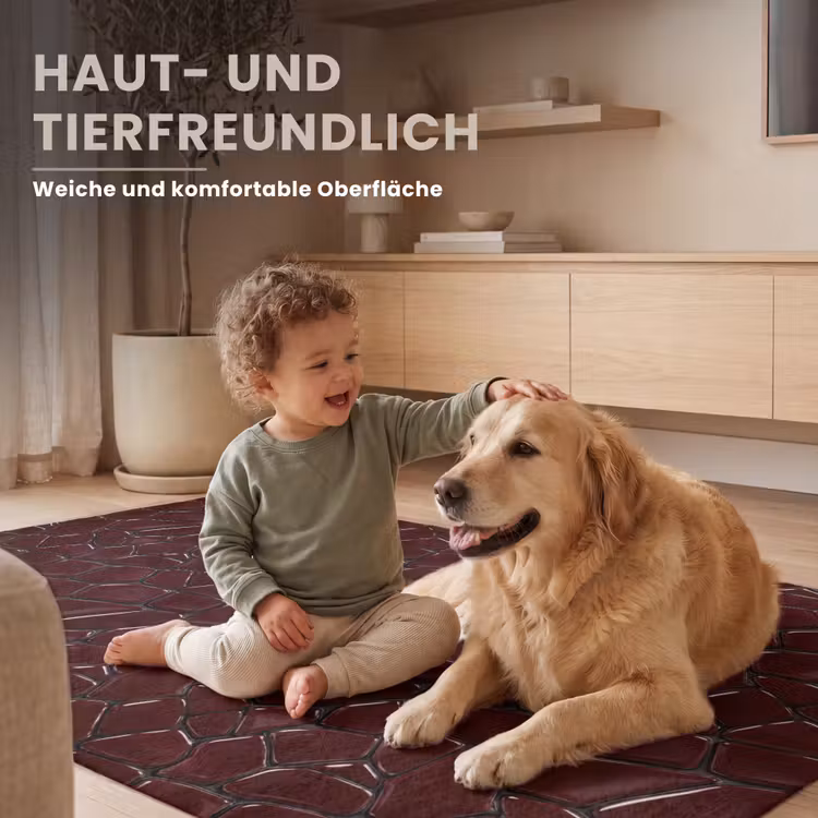 Mozaïek - Tegel - Bordeauxrood Vloerkleed Rechthoek klein 1091 -uniquesellingpoint_zacht_DE