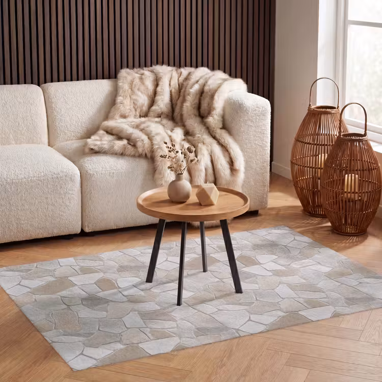 Mozaïek - Stenen - Beige Vloerkleed Rechthoek klein 1091 -atmosphere_sfeer2_global