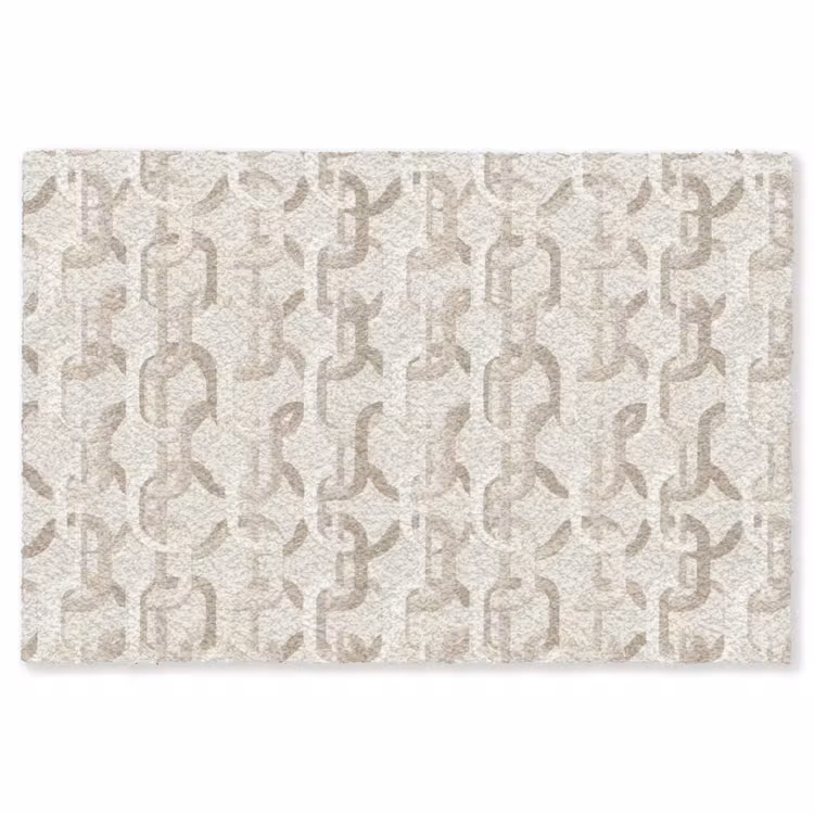 Motief - Abstract - Beige Vloerkleed Rechthoek klein 1091 -3d