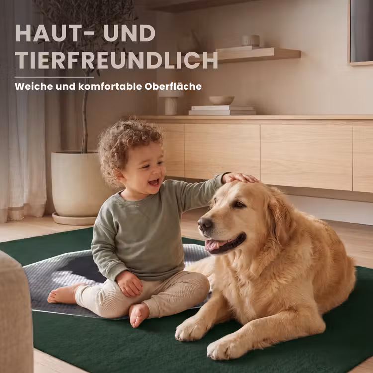 Mond - Groen - Illustratie - BLAH BLAH Vloerkleed Rechthoek klein -uniquesellingpoint_zacht_DE