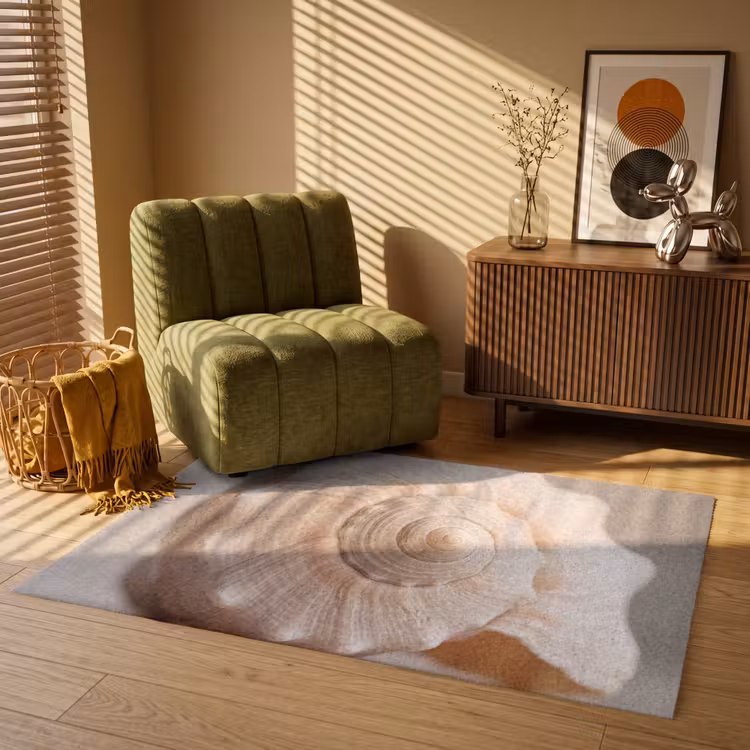Schelp - Detail - Beige Vloerkleed Rechthoek klein -atmosphere_sfeer1_global