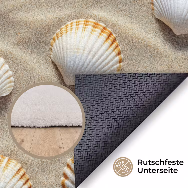 Schelpen - Zand - Maritiem Vloerkleed Rechthoek klein 1091 -uniquesellingpoint_antislip_DE_DE