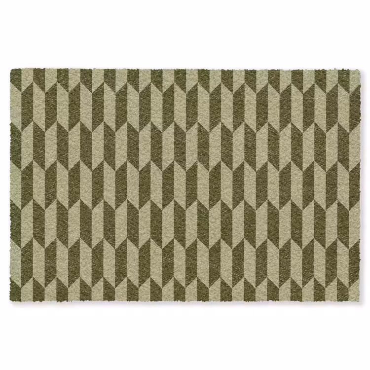 Patroon - Abstract - Groen - Vlakken Vloerkleed Rechthoek klein -3d