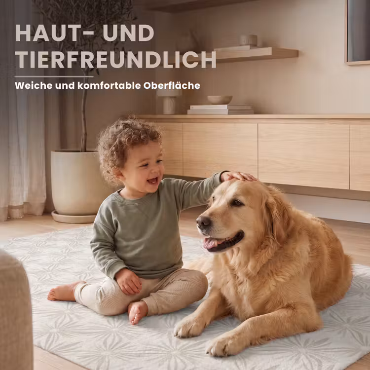 Patroon - Bloemen - Beige Vloerkleed Rechthoek klein 1091 -uniquesellingpoint_USP_zachtDE_DE