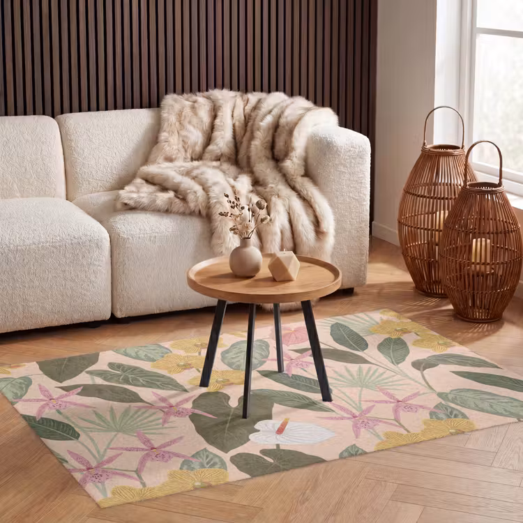 Patroon - Bloemen - Kleurrijk Vloerkleed Rechthoek klein -atmosphere_sfeer2_global