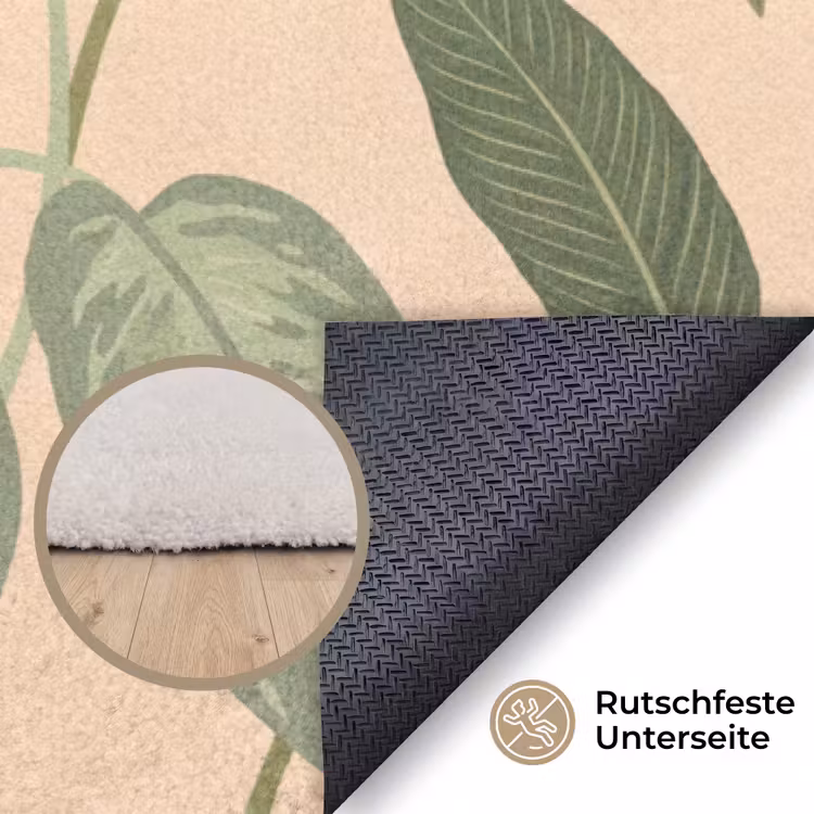 Patroon - Bloemen - Kleurrijk Vloerkleed Rechthoek klein -uniquesellingpoint_antislip_DE_DE