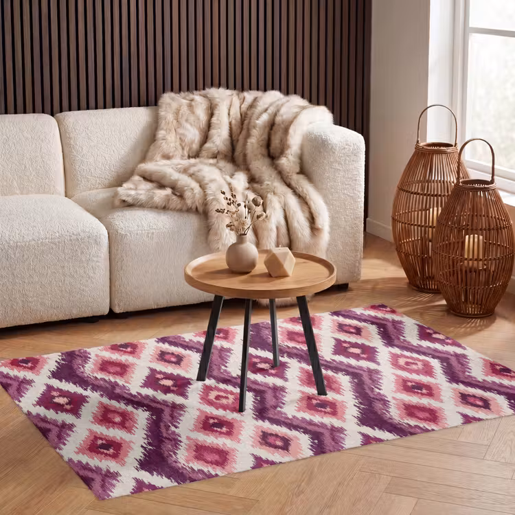 Patroon - Paars - Zigzag Vloerkleed Rechthoek klein 1091 -atmosphere_sfeer2_global