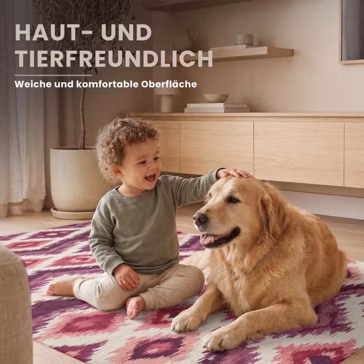 Patroon - Paars - Zigzag Vloerkleed Rechthoek klein 1091 -uniquesellingpoint_zacht_DE