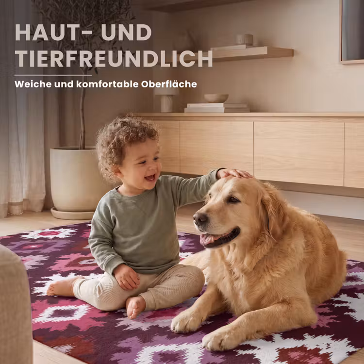 Patroon - Diamantvorm - Paars Vloerkleed Rechthoek klein 1091 -uniquesellingpoint_USP_zachtDE_DE